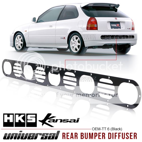 Universal Pistol Mount Universal Rear Bumper Diffuser